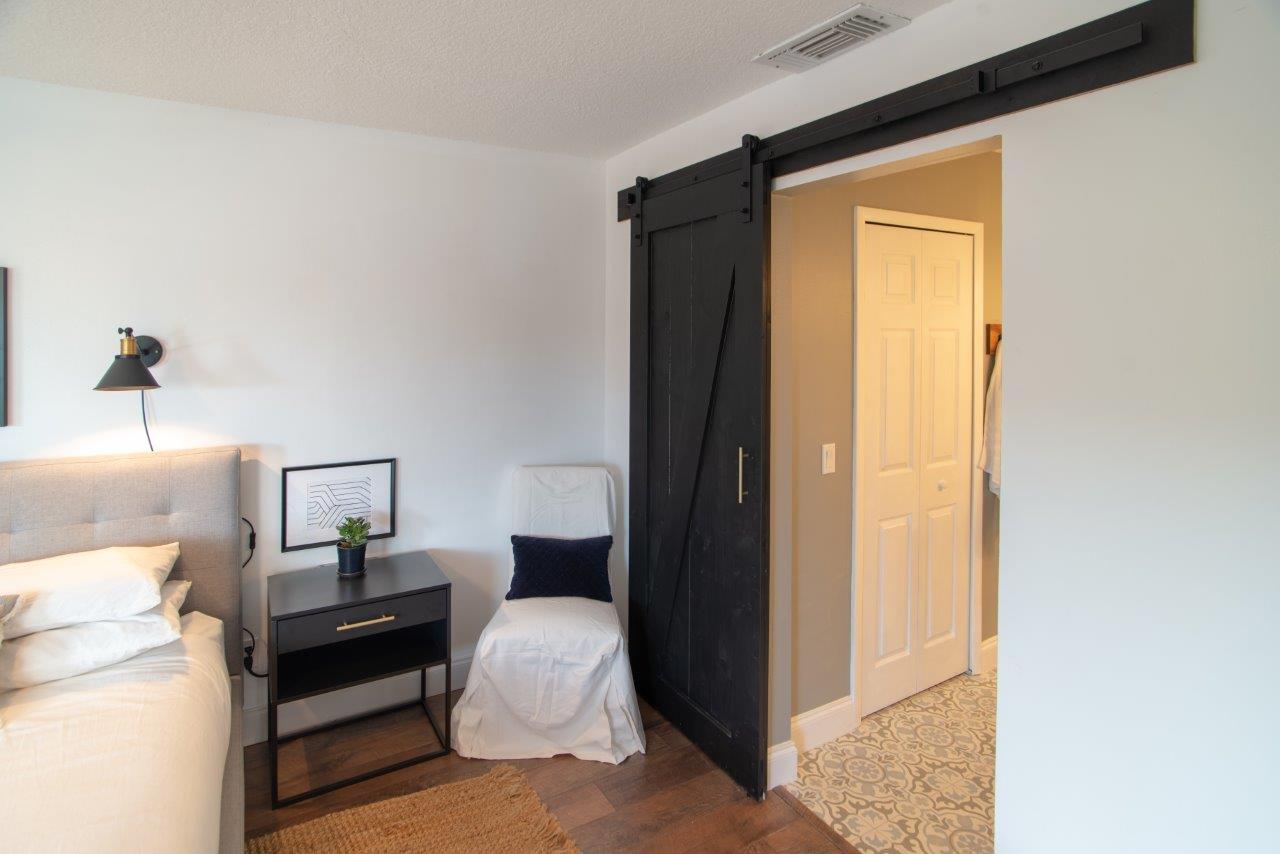 Barn door to master bath