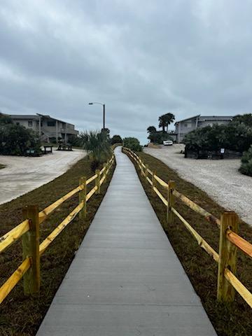 Paved path to the beach